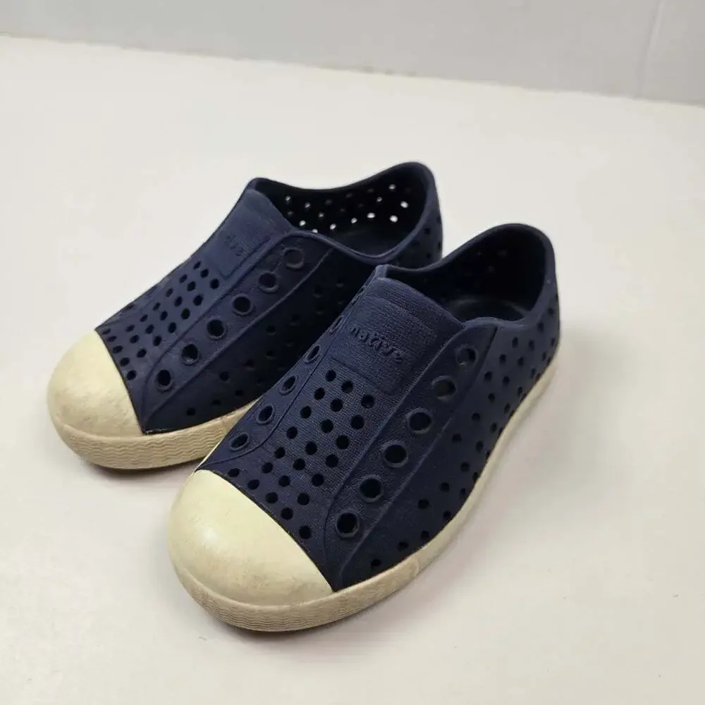Native Navy Blue Jeffrrson Perforated Slip-On Sandal Water Shoes Size C7